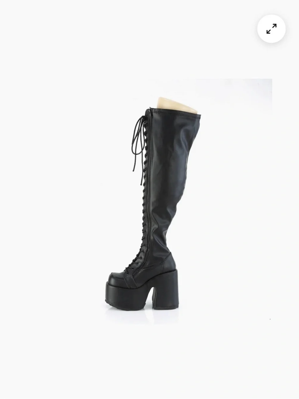 Demonia Camel-300WC Tall Platform Boots